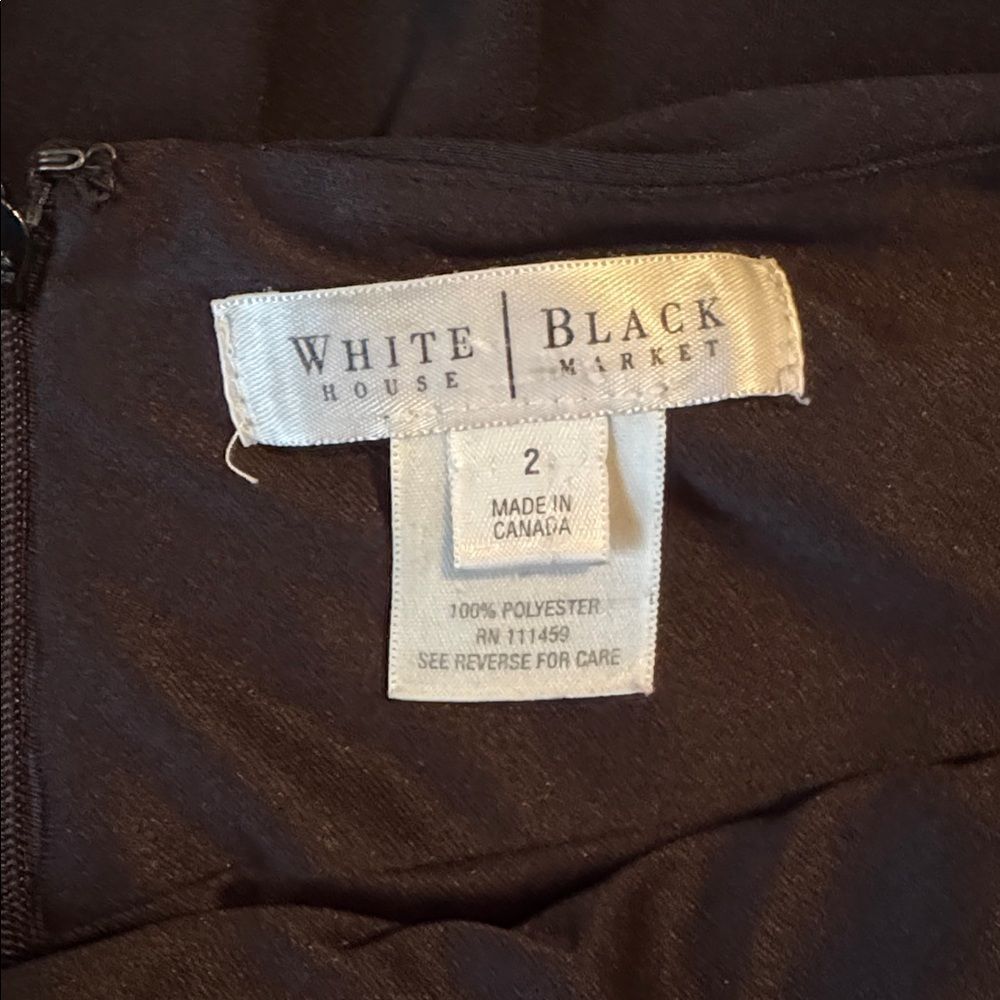 White House Black Market Black Sleeveless Dress Open Back Crisscross Size 2 - Picture 7 of 8